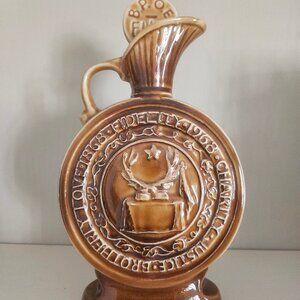 Vintage 1968 Elks Club Centennial BPOE Jim Beam Whiskey Decanter